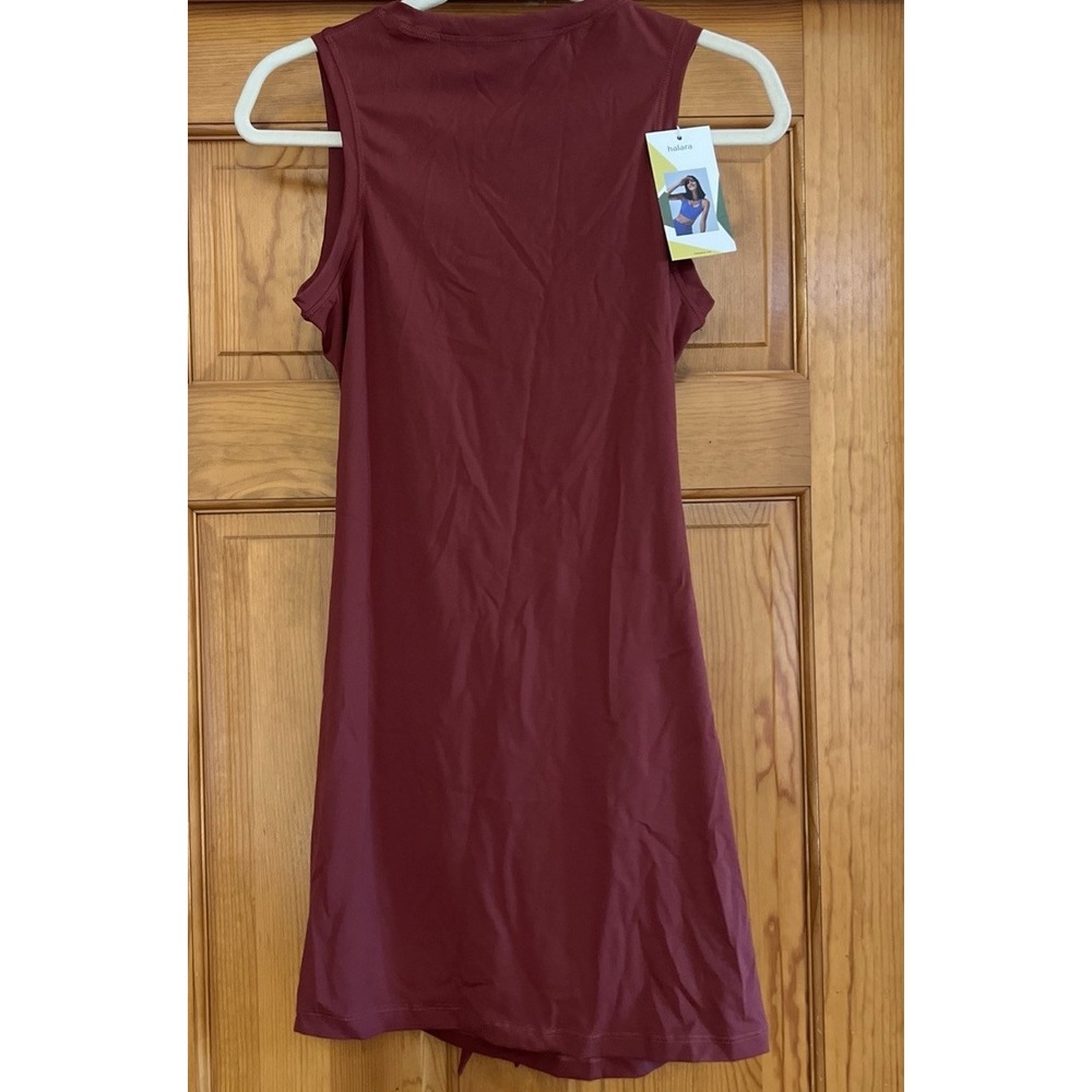 Halara Women's Back Cut Out Mini Dress Sz L Auburn Red